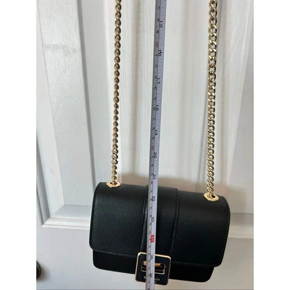 Kate spade black Phoebe Turnlock Mini Flap Crossbody new retail $399